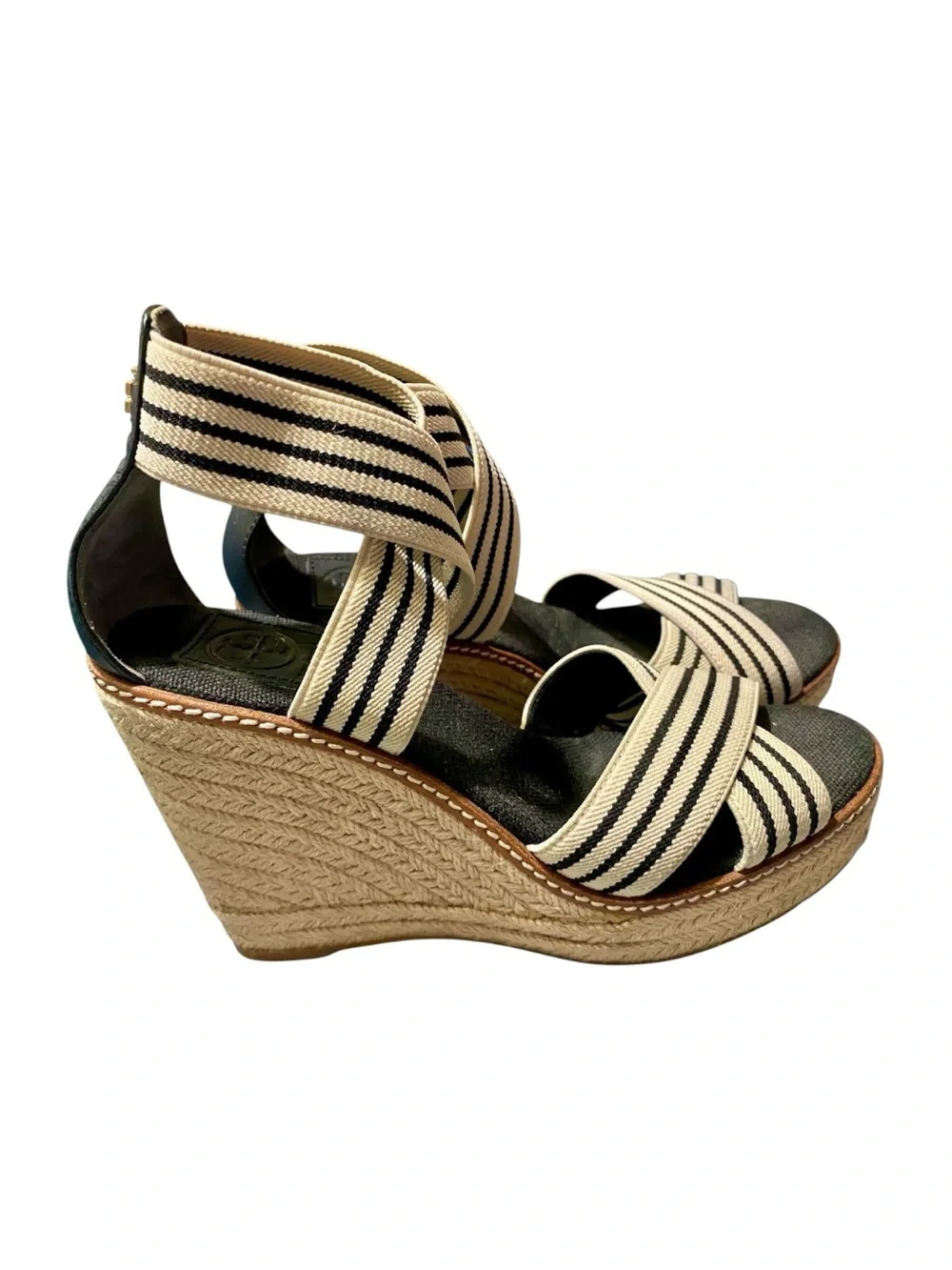 Tory Burch Frida Wedge Espadrille Sandals Sz 8.5 M